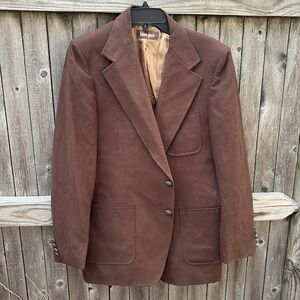 Lanvin Paris 38R feather suede blazer!! Vintage from 1970s! Exc. cond!!